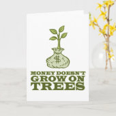 Geld groeit niet op bomen kaart (Gele Bloem)