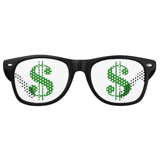 Geld HongerigVolwassen Retro Party Shades! Retro Zonnebril (Voorkant)