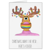 Geld in gesloten Gift LGBT Rudolph Mask Reindeer (Voorkant)