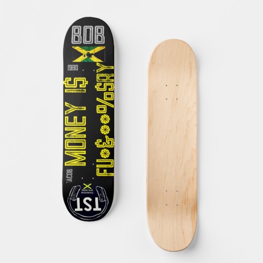 GELD IS .... 7 3/4" Skateboard Deck (Voorkant)