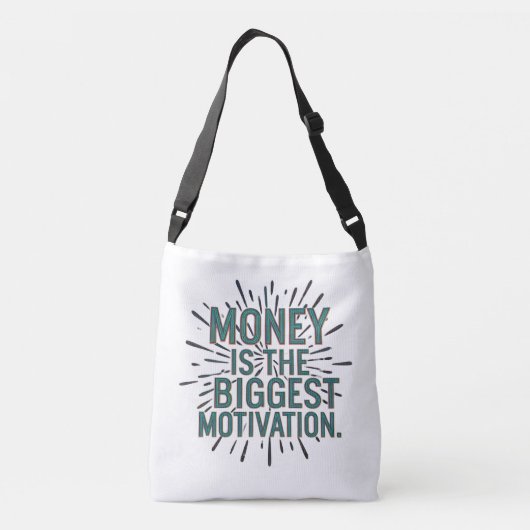 GELD IS DE GROOTSTE MOTIVATIE CROSSBODY TAS (Achterkant)