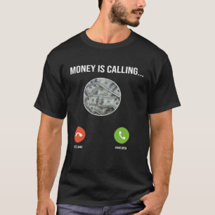 Geld is één van de geldcitaten aan het bellen  Gel T-shirt