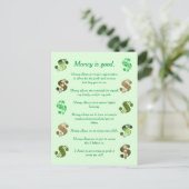 Geld is goed, Bevestigingen op Briefkaarten (Staand voorkant)