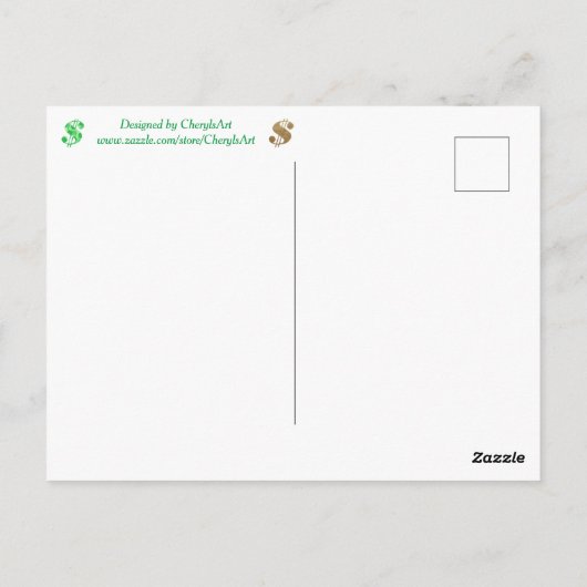 Geld is goed, Bevestigingen op Briefkaarten (Achterkant)