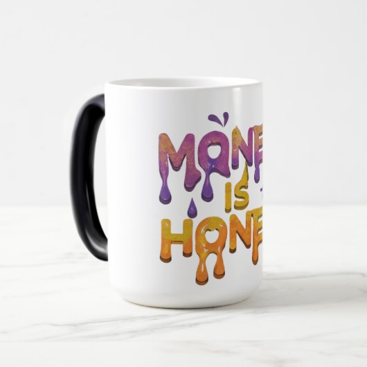 Geld is honing magische mok (Voorkant links)