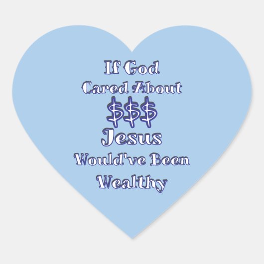 Geld is niet alles hart sticker (Voorkant)