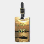 Geld kan geen geluk boat kopen op de haven bagagelabel (Voorkant verticaal)