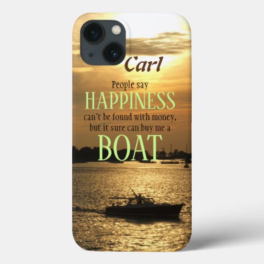 Geld kan geen geluk boat kopen op de haven Case-Mate iPhone case (Achterkant)