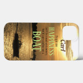 Geld kan geen geluk boat kopen op de haven Case-Mate iPhone case (Achterkant (horizontaal))