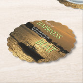 Geld kan geen geluk boat kopen op de haven kartonnen onderzetters (Gekanteld)