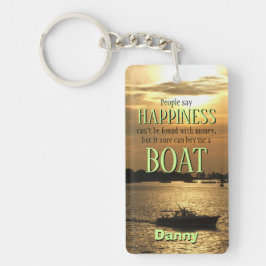 Geld kan geen geluk boat kopen op de haven sleutelhanger