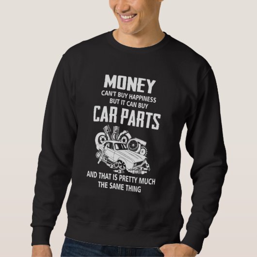 Geld kan geen geluk kopen als je auto's kunt kopen trui (Voorkant)