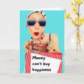 Geld kan geen geluk kopen kaart (Gele Bloem)