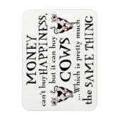 Geld kan geen geluk kopen - Koe Lover's Magnet Magneet (Verticaal)