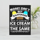 Geld kan geen geluk kopen, maar het kan Ice Cream  Bedankkaart (Staand voorkant)