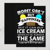 Geld kan geen geluk kopen, maar het kan Ice Cream  Bedankkaart (Voorkant / Achterkant)