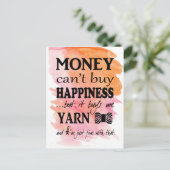 Geld kan geen Happiness Crafts Waterverf kopen Briefkaart (Staand voorkant)