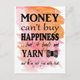 Geld kan geen Happiness Crafts Waterverf kopen Briefkaart