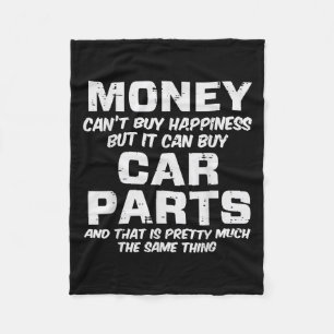 Geld Kan Geluk Niet Kopen Auto Onderdelen Grappige Fleece Deken