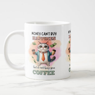 Geld Kan Geluk Niet Kopen Funny Kat Liefhebber Ges Grote Koffiekop