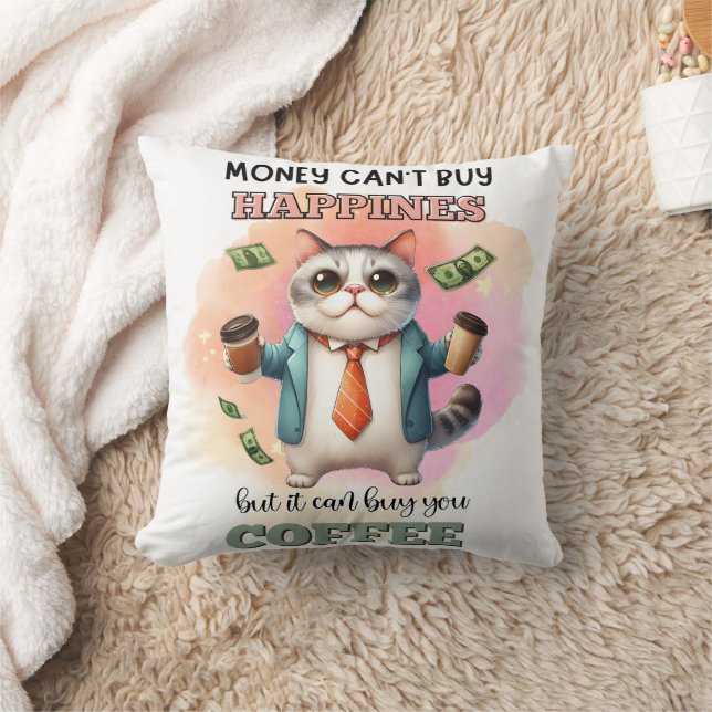 Geld Kan Geluk Niet Kopen Funny Kat Liefhebber Ges Kussen (Deken)