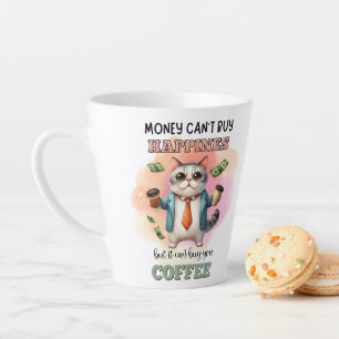 Geld Kan Geluk Niet Kopen Funny Kat Liefhebber Ges Latte Mok