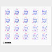 Geld kan kopen Paarden Paarse Roze Vierkante Sticker (Vel)