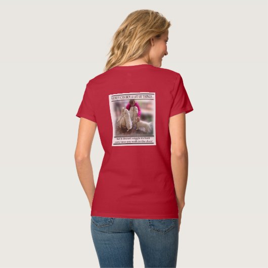 Geld kan niet knalt. t-shirt (Achterkant volledig)