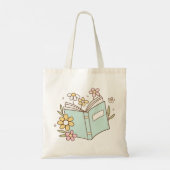 Geld kan niet kopen Geluk Boek Lover Quote Graphic Tote Bag (Achterkant)