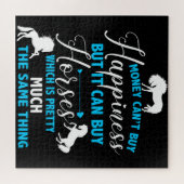 Geld kan paarden blauw kopen legpuzzel (Horizontaal)