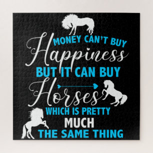 Geld kan paarden blauw kopen legpuzzel