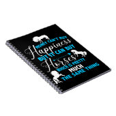 Geld kan paarden blauw kopen notitieboek (Rechterzijde)