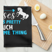 Geld kan paarden blauw kopen theedoek (Quarter Fold)