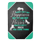 Geld kan paarden kopen Mint Green Badmat (Voorkant Verticaal)