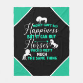 Geld kan paarden kopen Mint Green Fleece Deken (Voorkant)