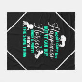 Geld kan paarden kopen Mint Green Fleece Deken (Voorkant (Horizontaal))
