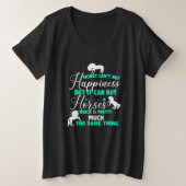Geld kan paarden kopen Mint Green Grote Maat T-shirt (Design voorkant)
