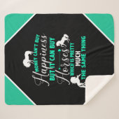 Geld kan paarden kopen Mint Green Sherpa Deken (Voorkant (horizontaal))