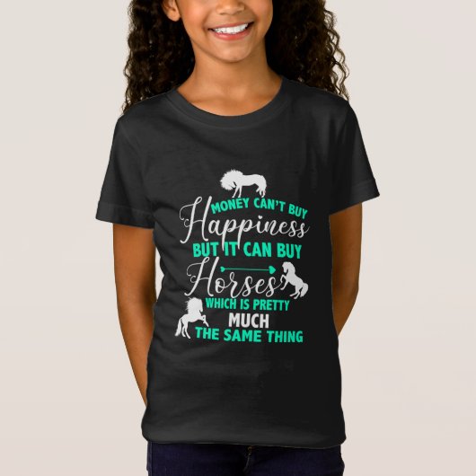 Geld kan paarden kopen Mint Green T-shirt (Voorkant)