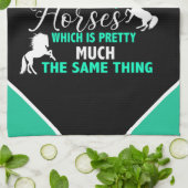 Geld kan paarden kopen Mint Green Theedoek (Gevouwen)