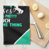 Geld kan paarden kopen Mint Green Theedoek (Quarter Fold)