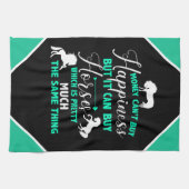 Geld kan paarden kopen Mint Green Theedoek (Horizontaal)