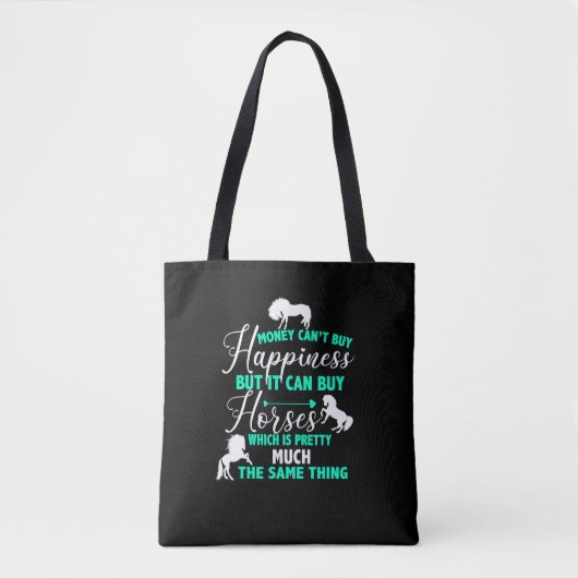 Geld kan paarden kopen Mint Green Tote Bag (Voorkant)