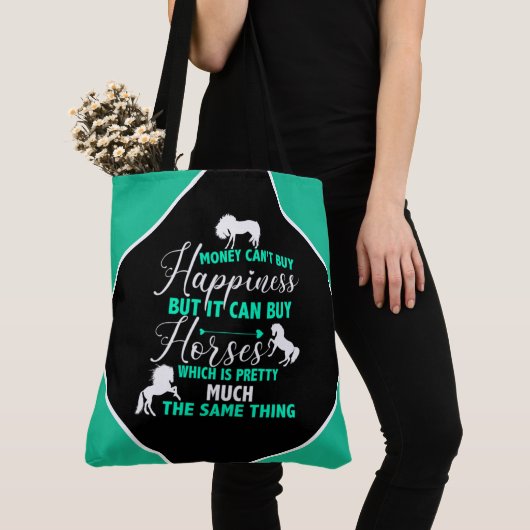 Geld kan paarden kopen Mint Green Tote Bag (Dichtbij)