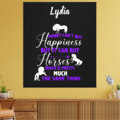 Geld kan paarden Paars aanschaffen Canvas Afdruk (Insitu (Woonkamer))