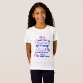 Geld kan paarden Paarse roze T-Shirt kopen (Voorkant volledig)