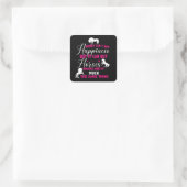 Geld kan Paarden warm roze kopen Vierkante Sticker (Tas)