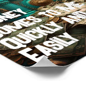 Geld komt snel bij mij vandaan Ontvangen overvloed Poster (Hoek)