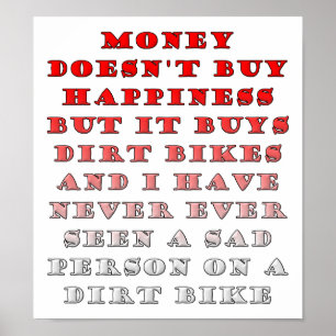 Geld Koopt Dirtbikes Grappige Poster