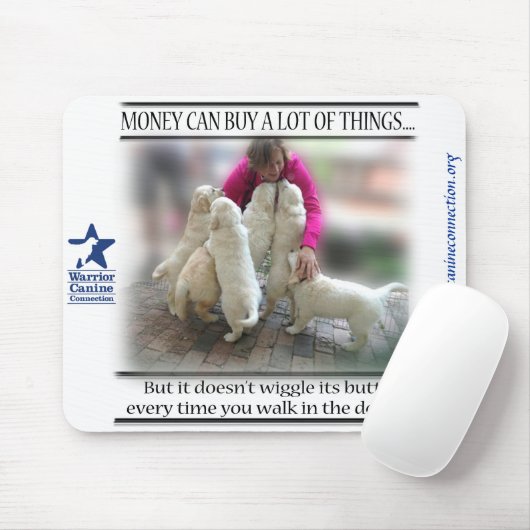 Geld koopt niet knorrig maar mousepad muismat (Met muis)
